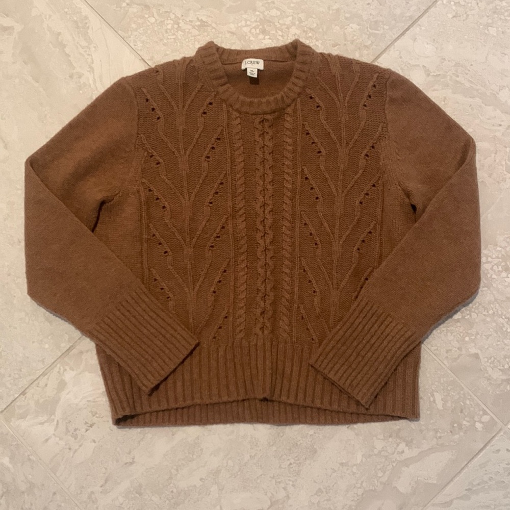 JCREW BEOWN CABLE KNIT SWEATER SIZE XL